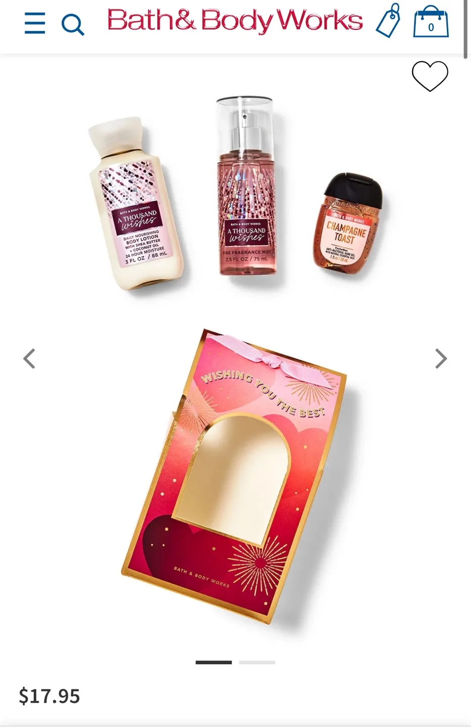 Bath & Body Works Gift Set (Champagne Toast & A Thousand Wishes) image indicator(2)