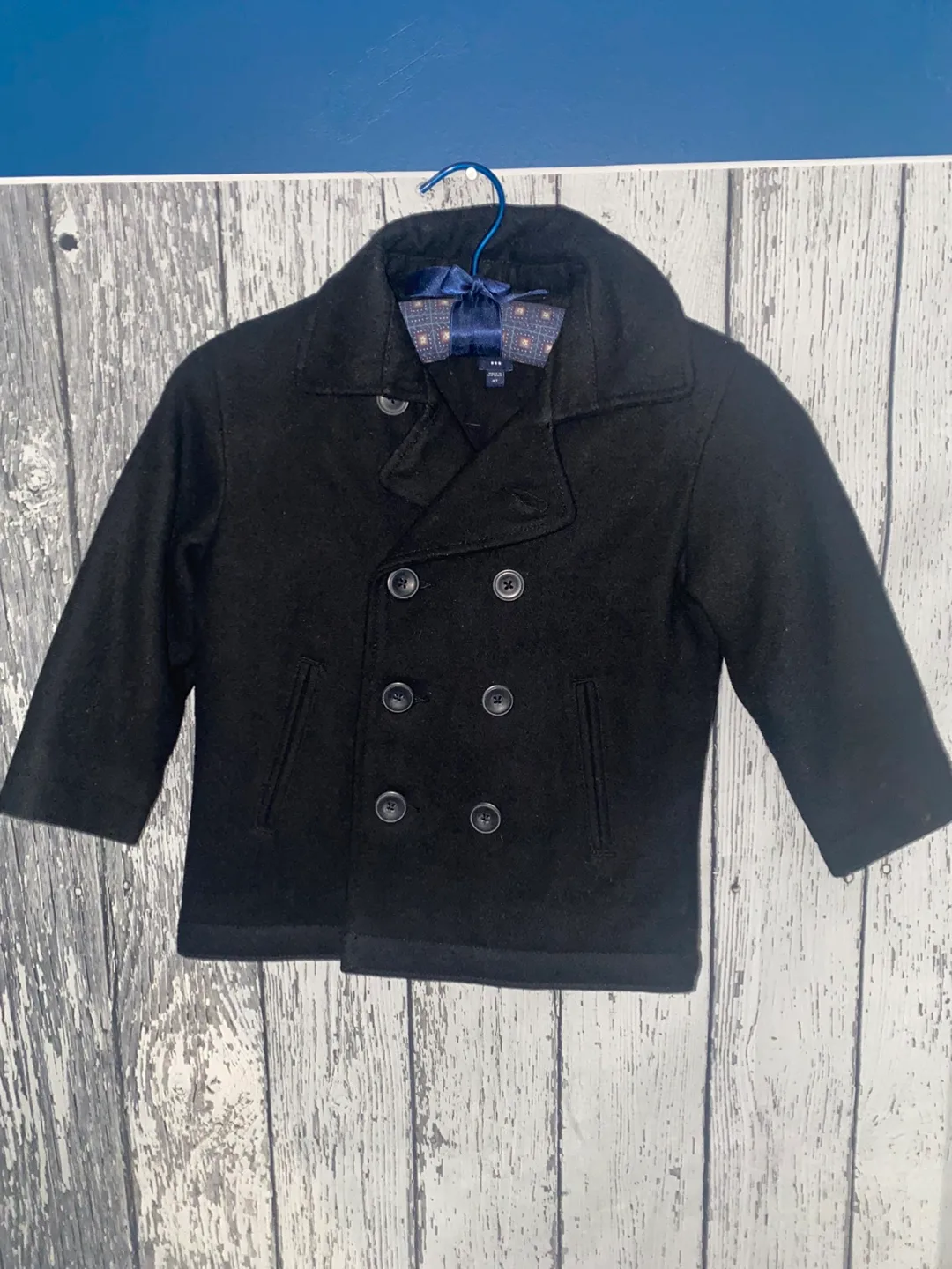 Baby Gap Black Wool Coat 4T image indicator(7)