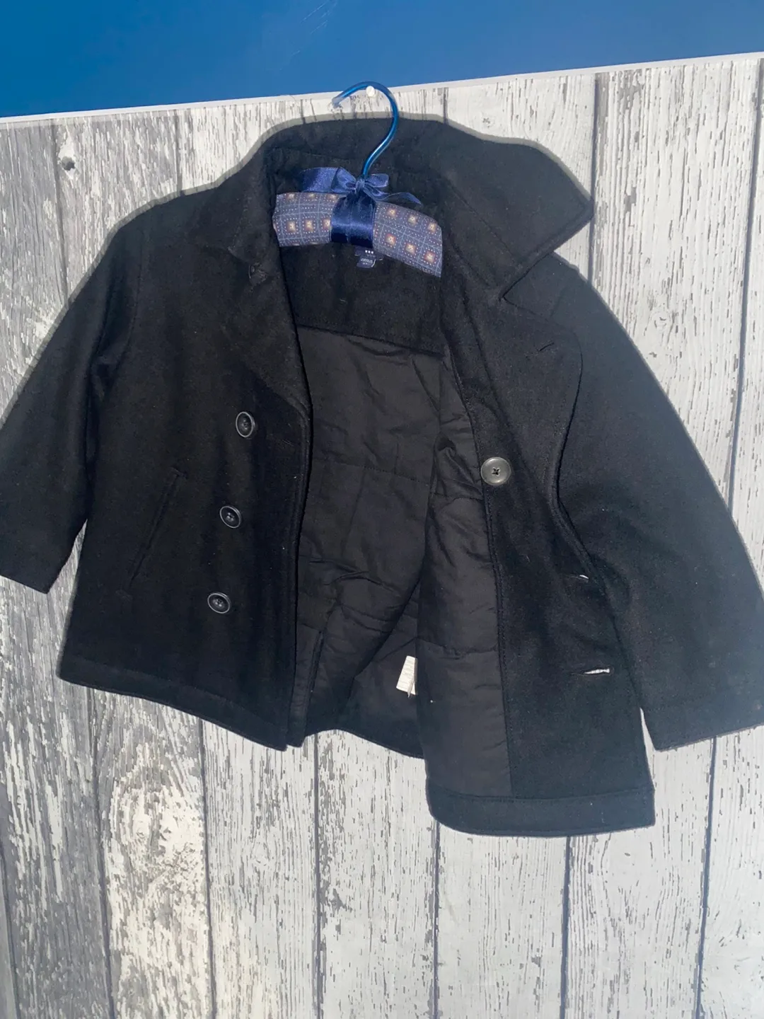 Baby Gap Black Wool Coat 4T image indicator(6)