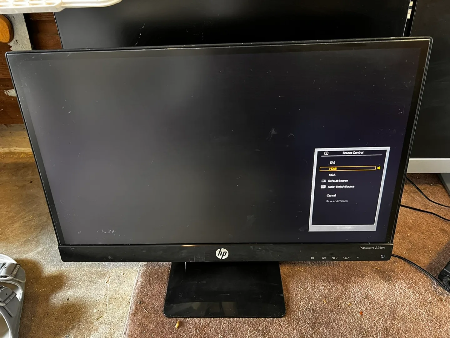 HP Pavilion 22cw Monitor image indicator(2)