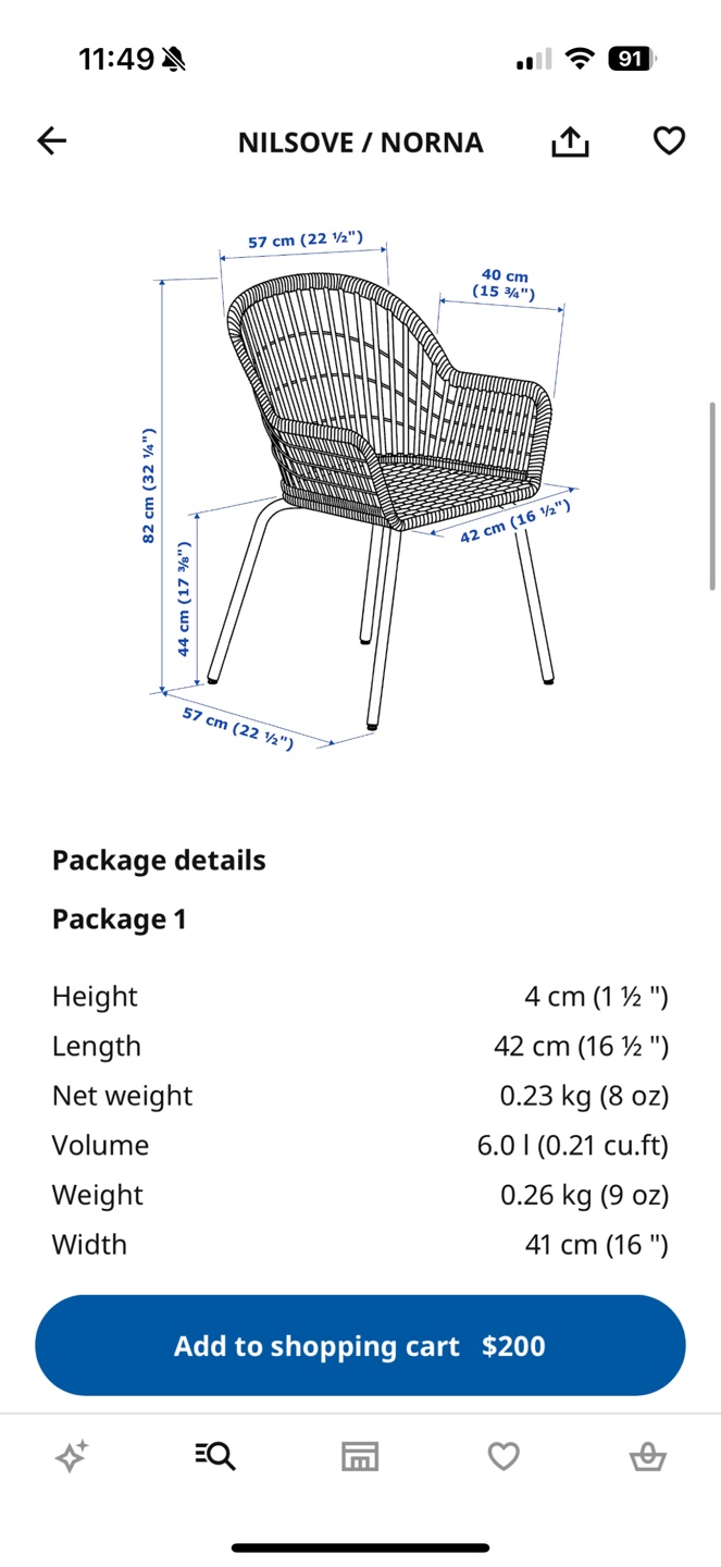 IKEA NILSÖVE/NORNA Chair with Pad - photo 4