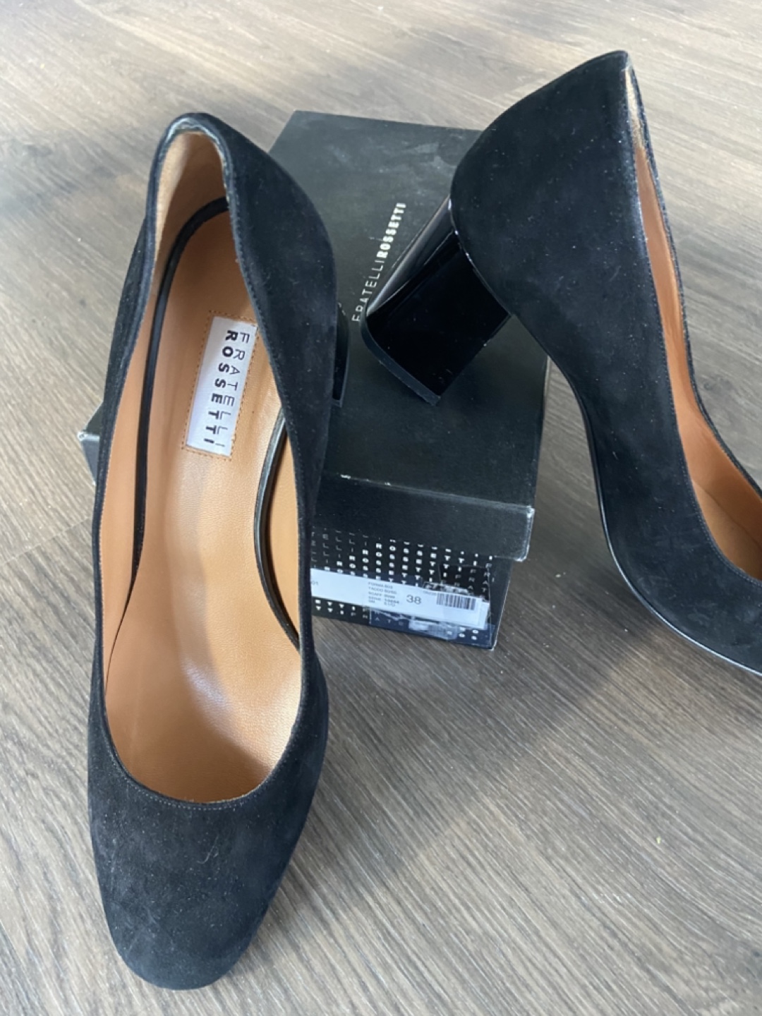 Fratelli Rossetti Black Suede Heels