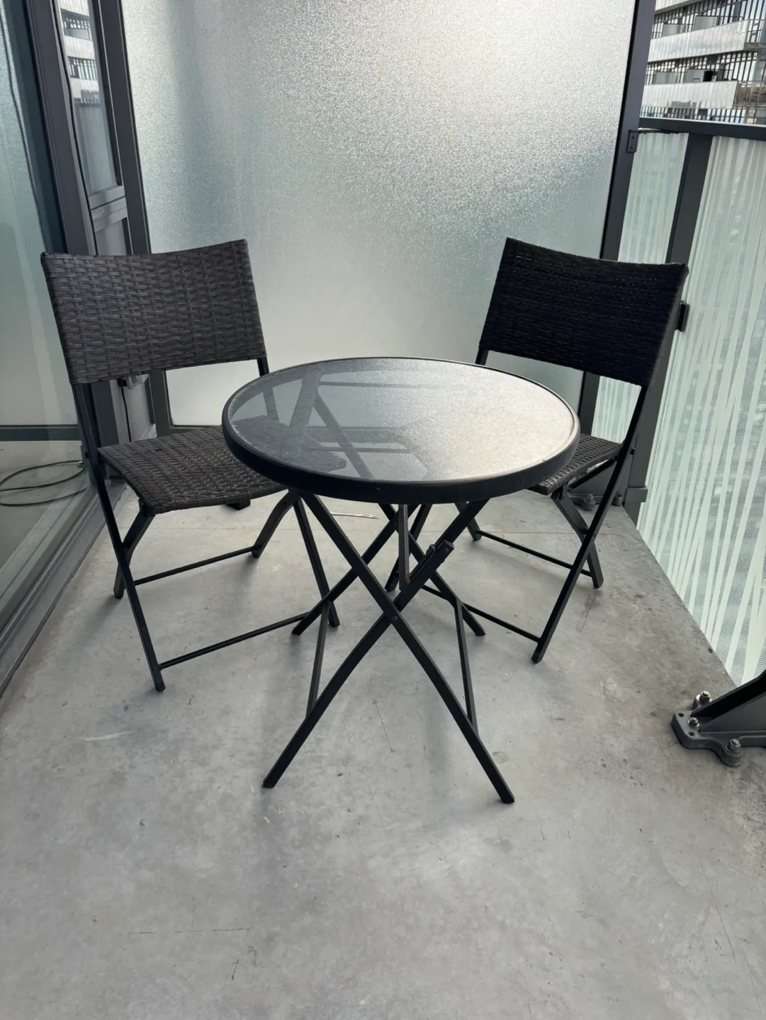 Patio table and two chairs thumbnail