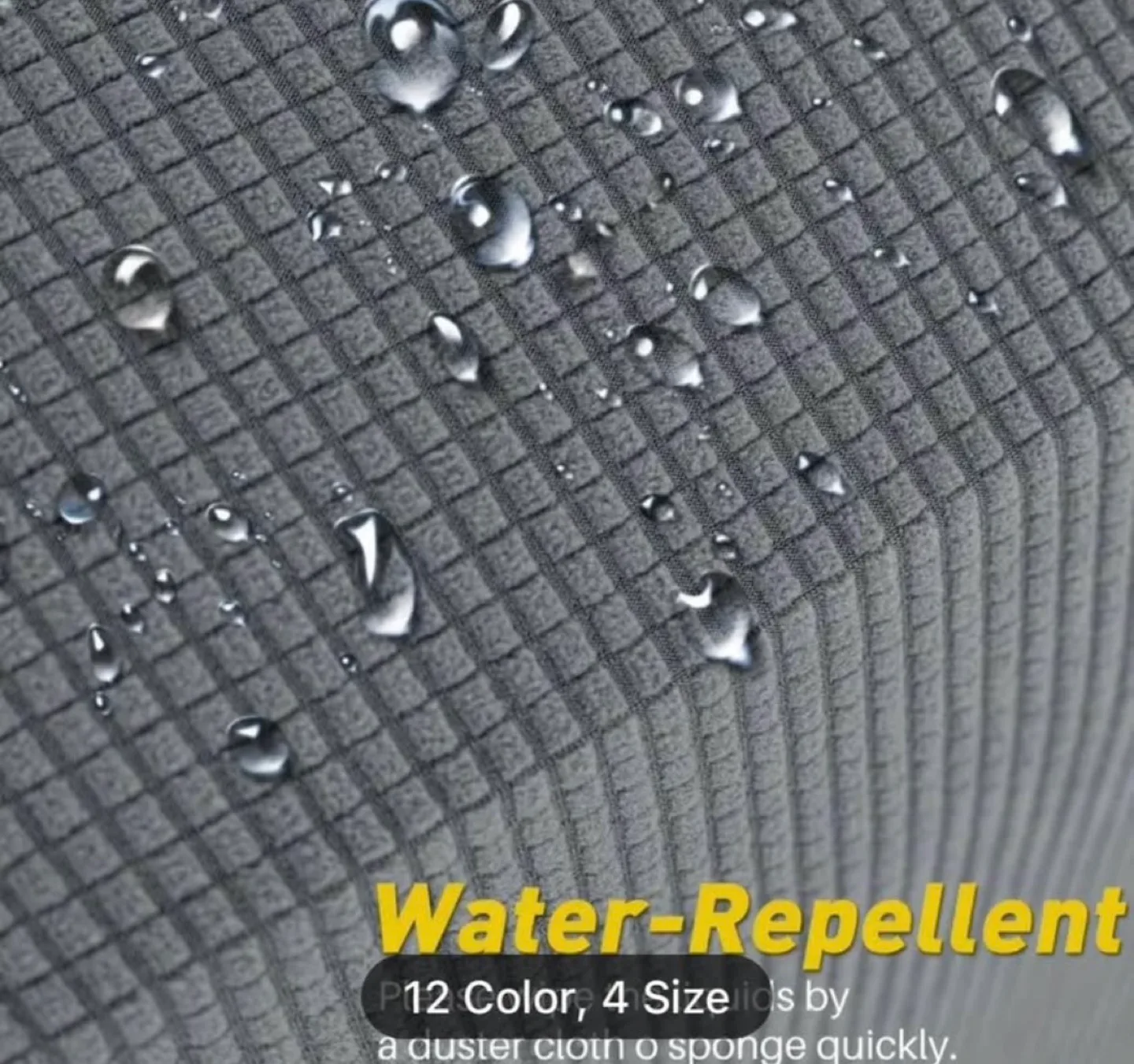 1Pc Stretch Sofa Cover 4 Seater / White image indicator(3)