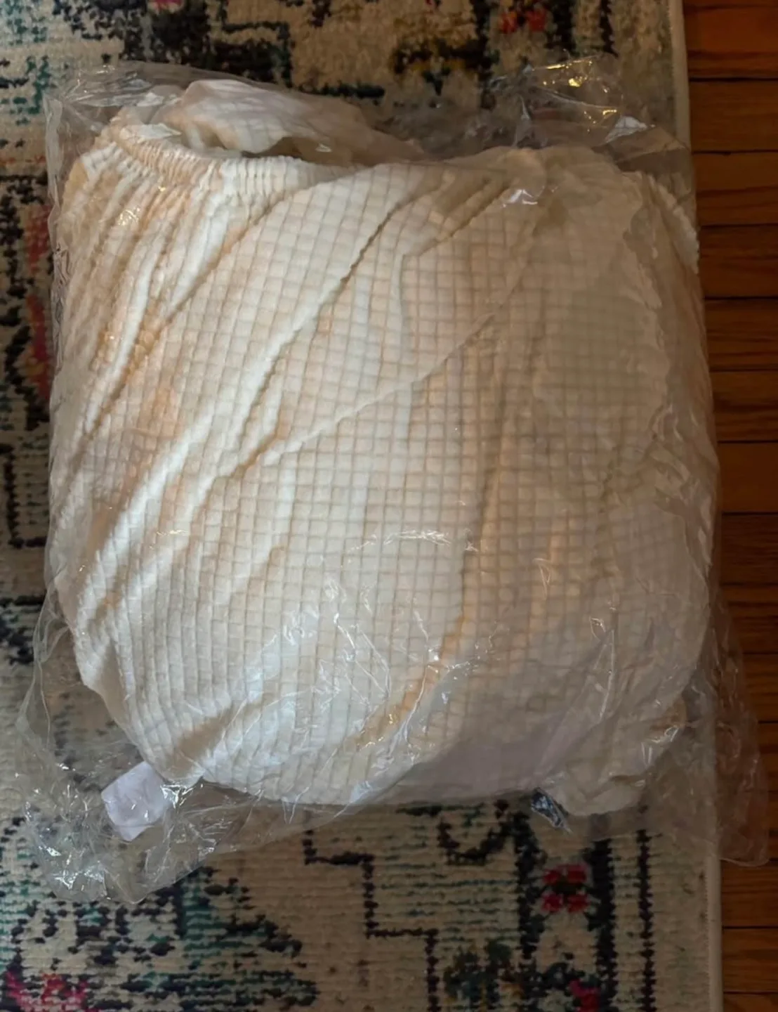 1Pc Stretch Sofa Cover 4 Seater / White image indicator(7)