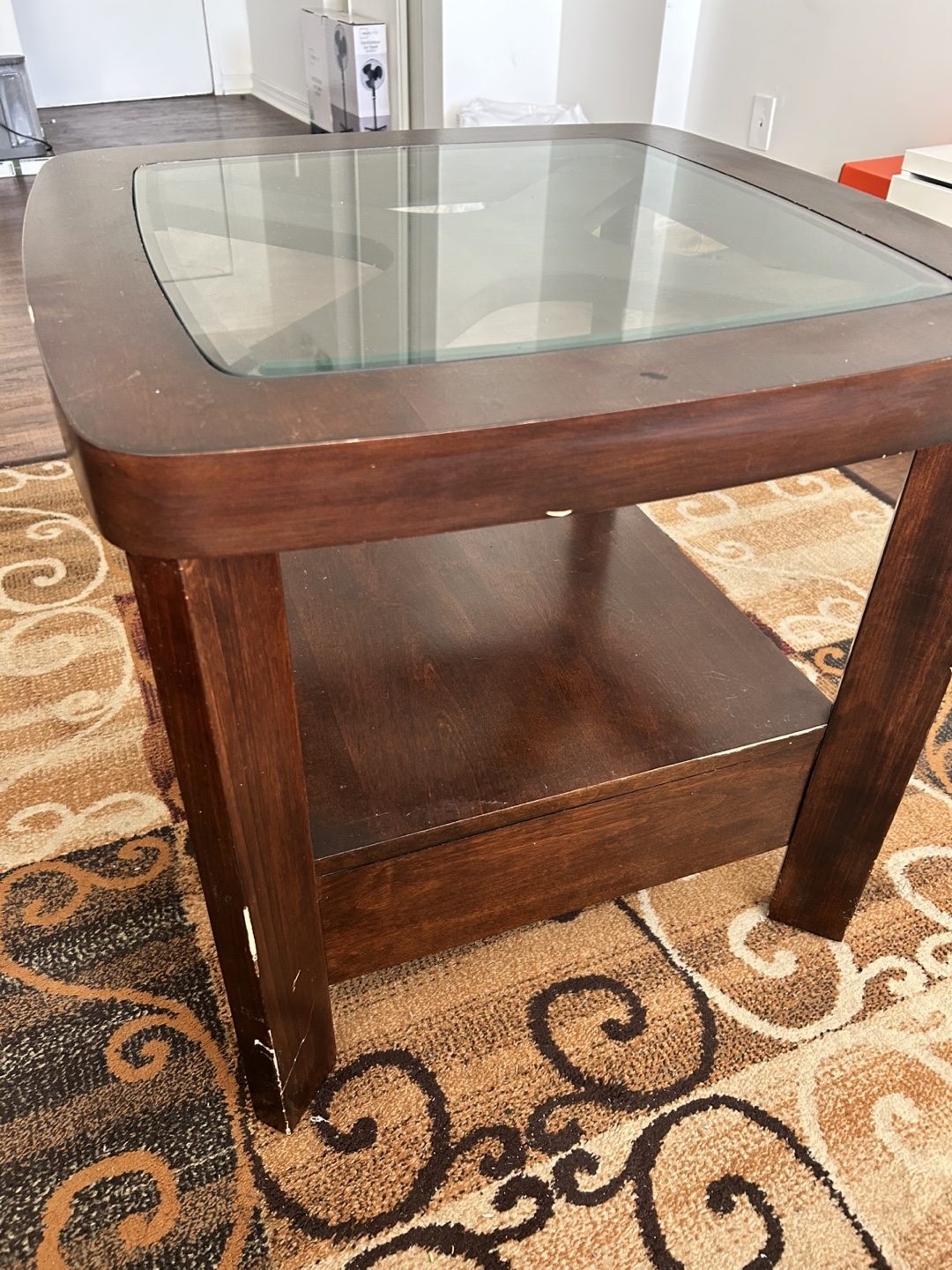 Glass Top End Table - photo 5