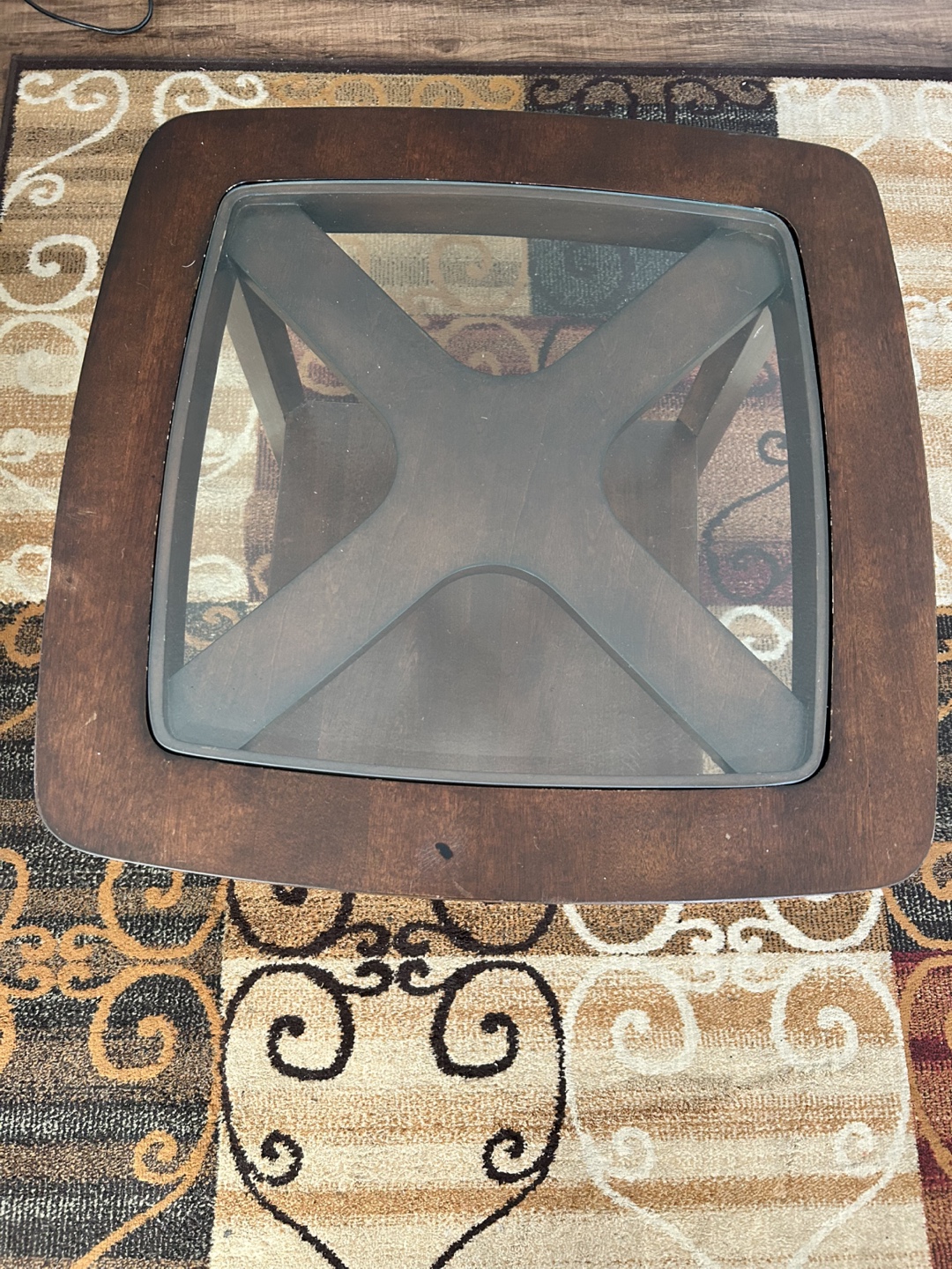 Glass Top End Table