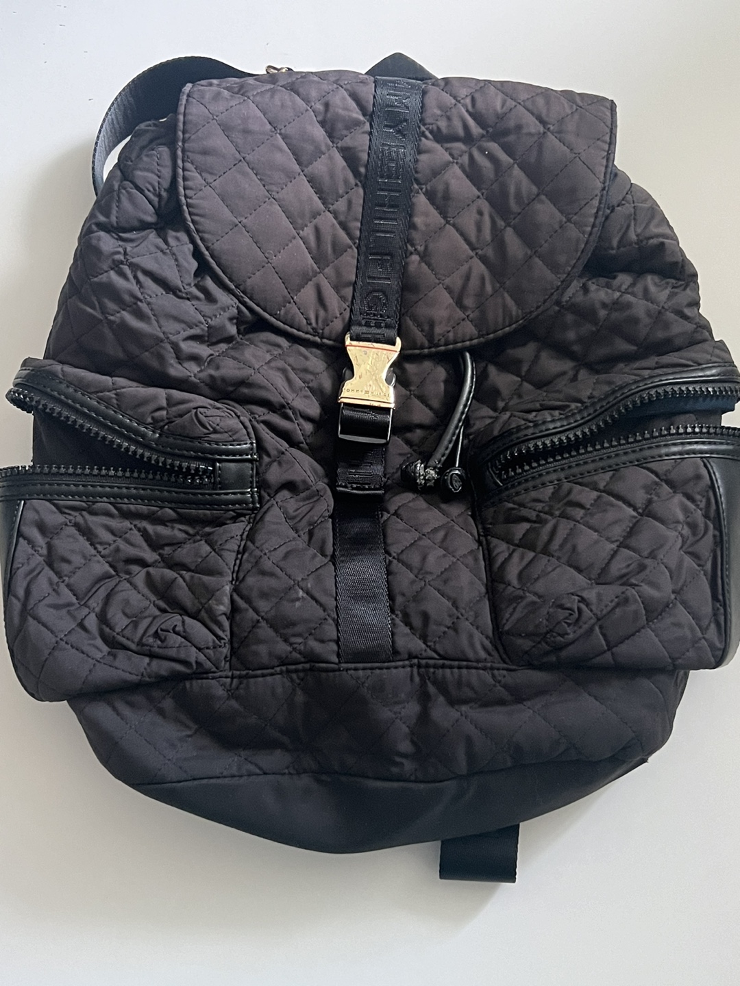 Tommy Hilfiger Black Quilted Backpack