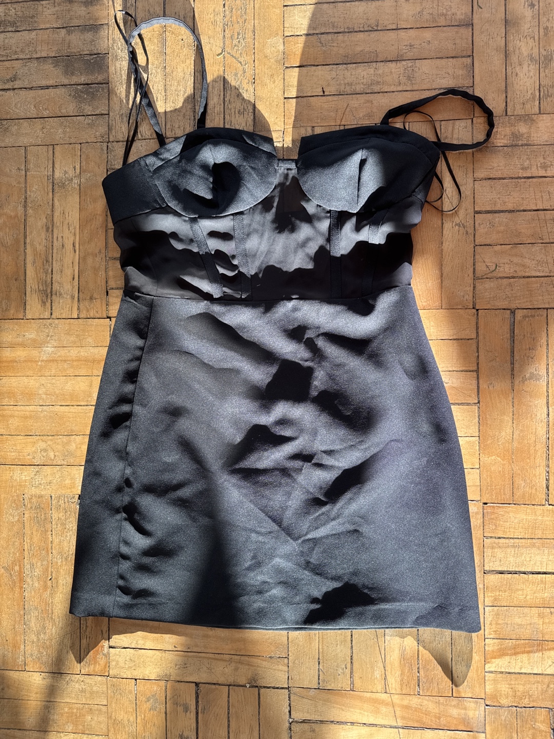 Black Mesh Mini Dress