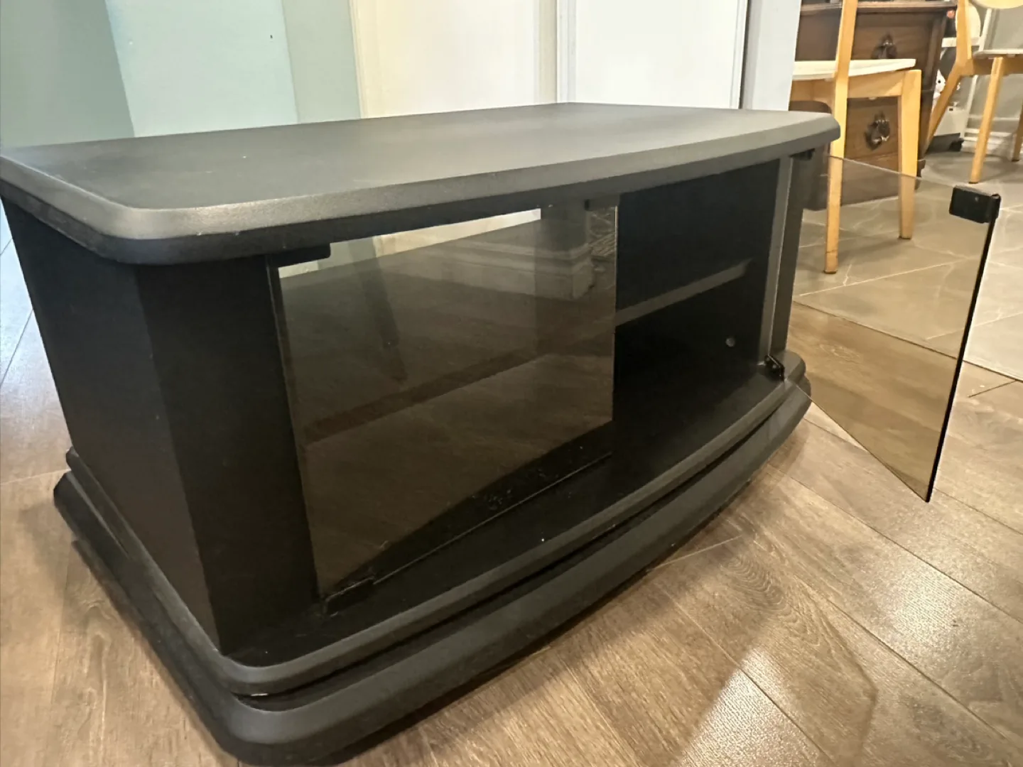 Black TV Stand with Glass Doors image indicator(3)