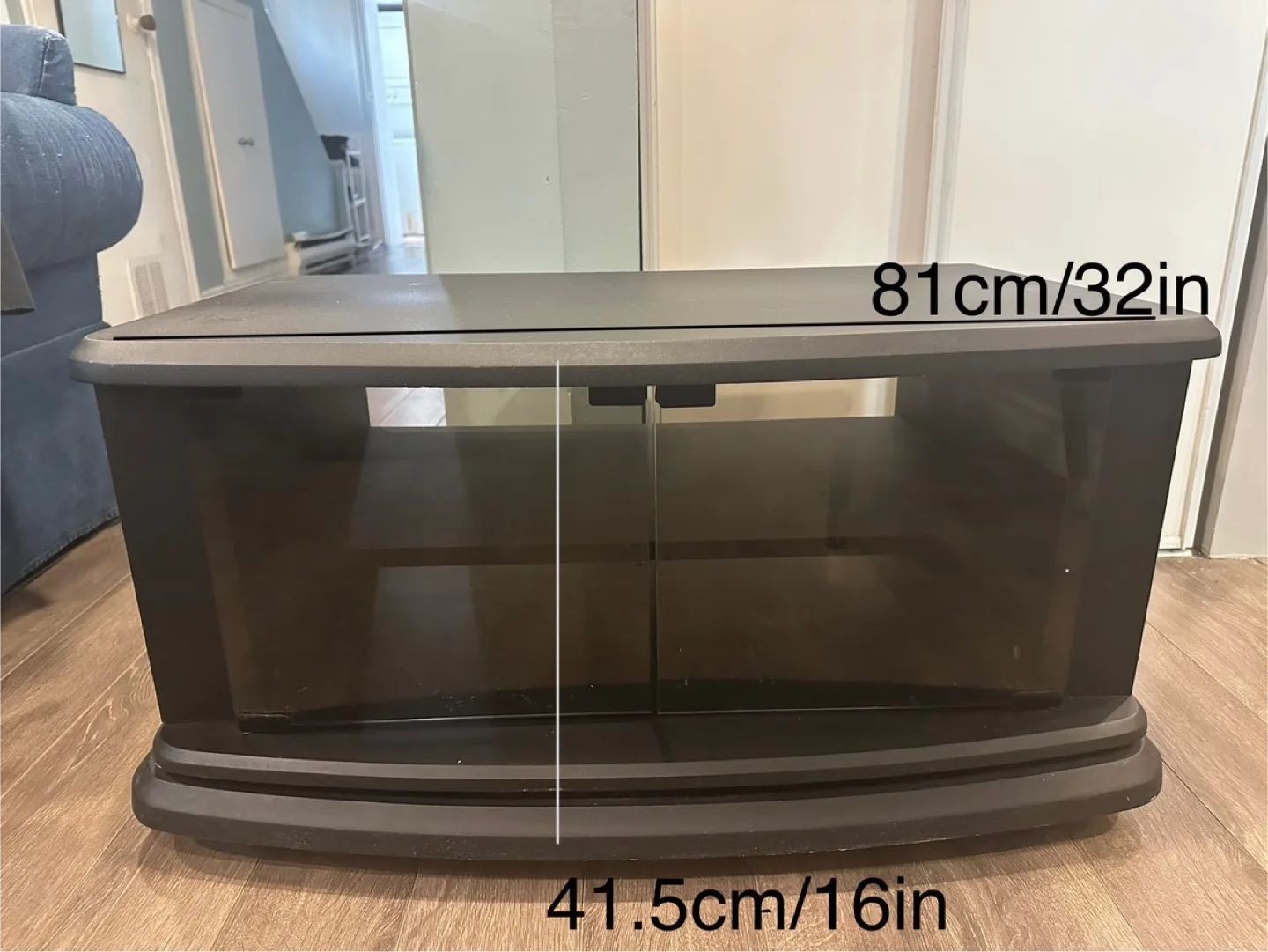 Black TV Stand with Glass Doors image indicator(2)