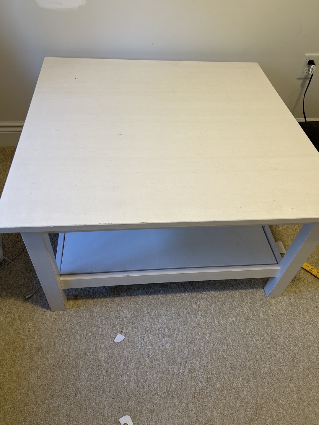 White Table with Shelf