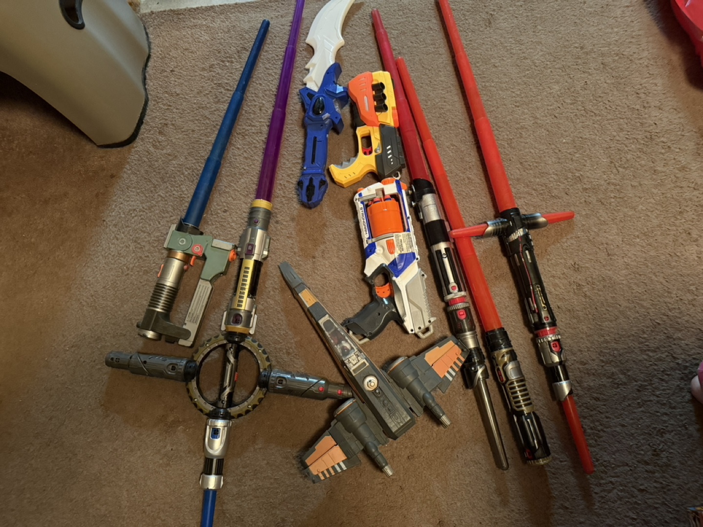 Star Wars Lightsabers and Blaster