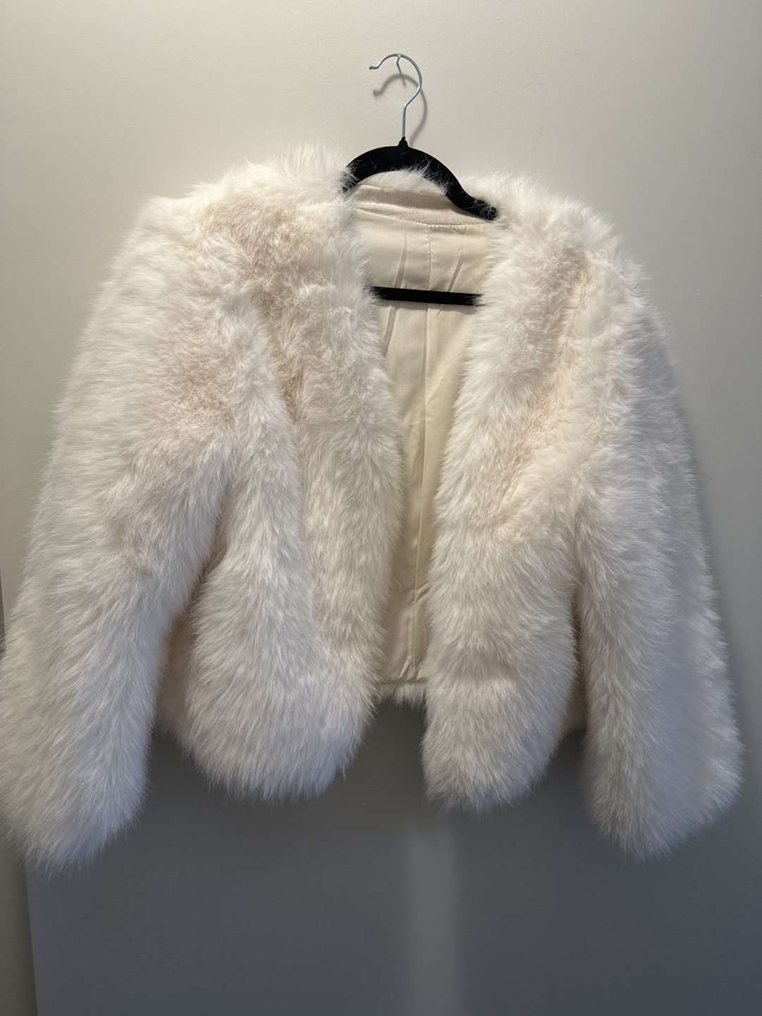 White Faux Fur Jacket