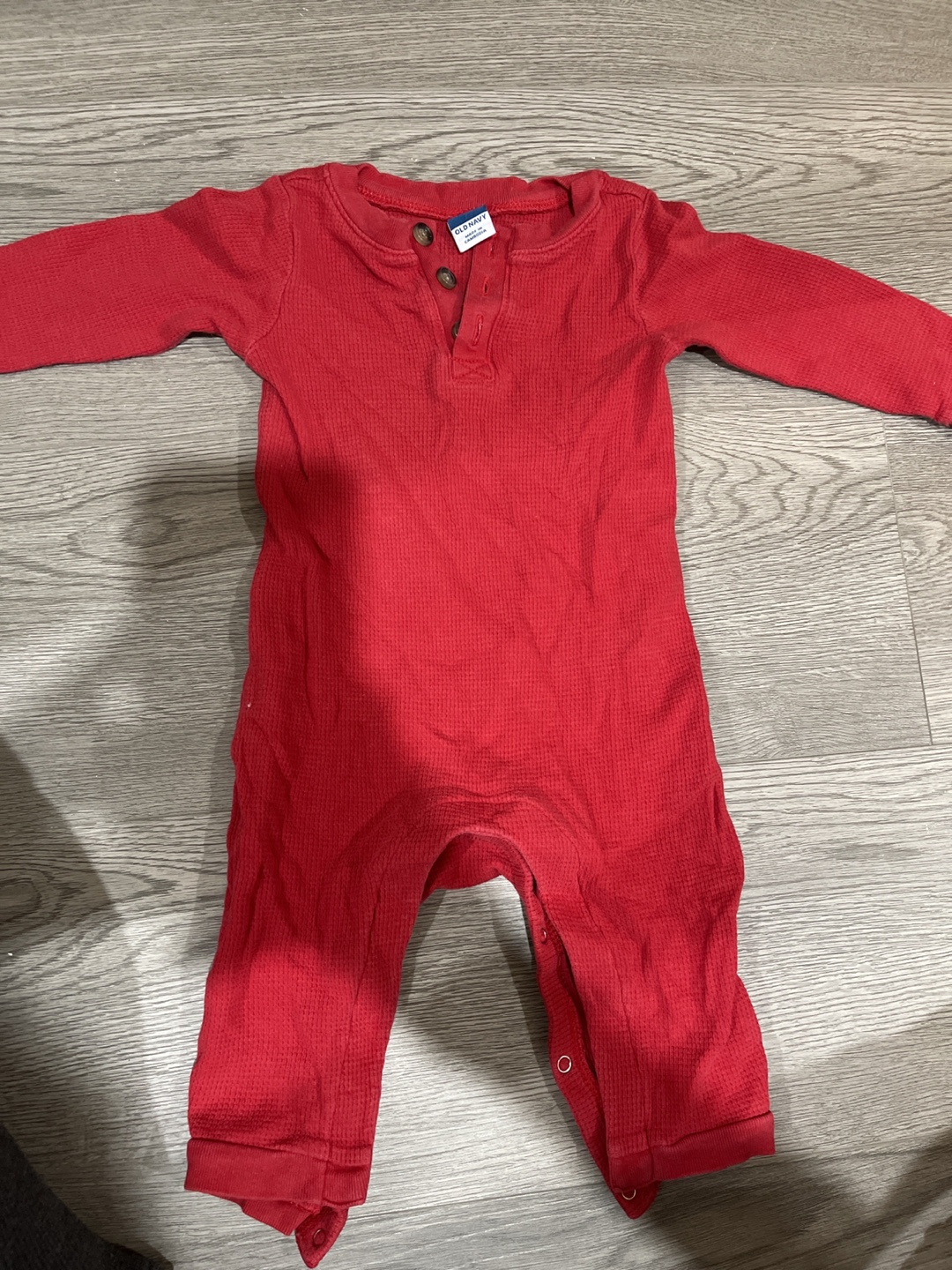 Old Navy Red Baby Onesie 6-12 Months