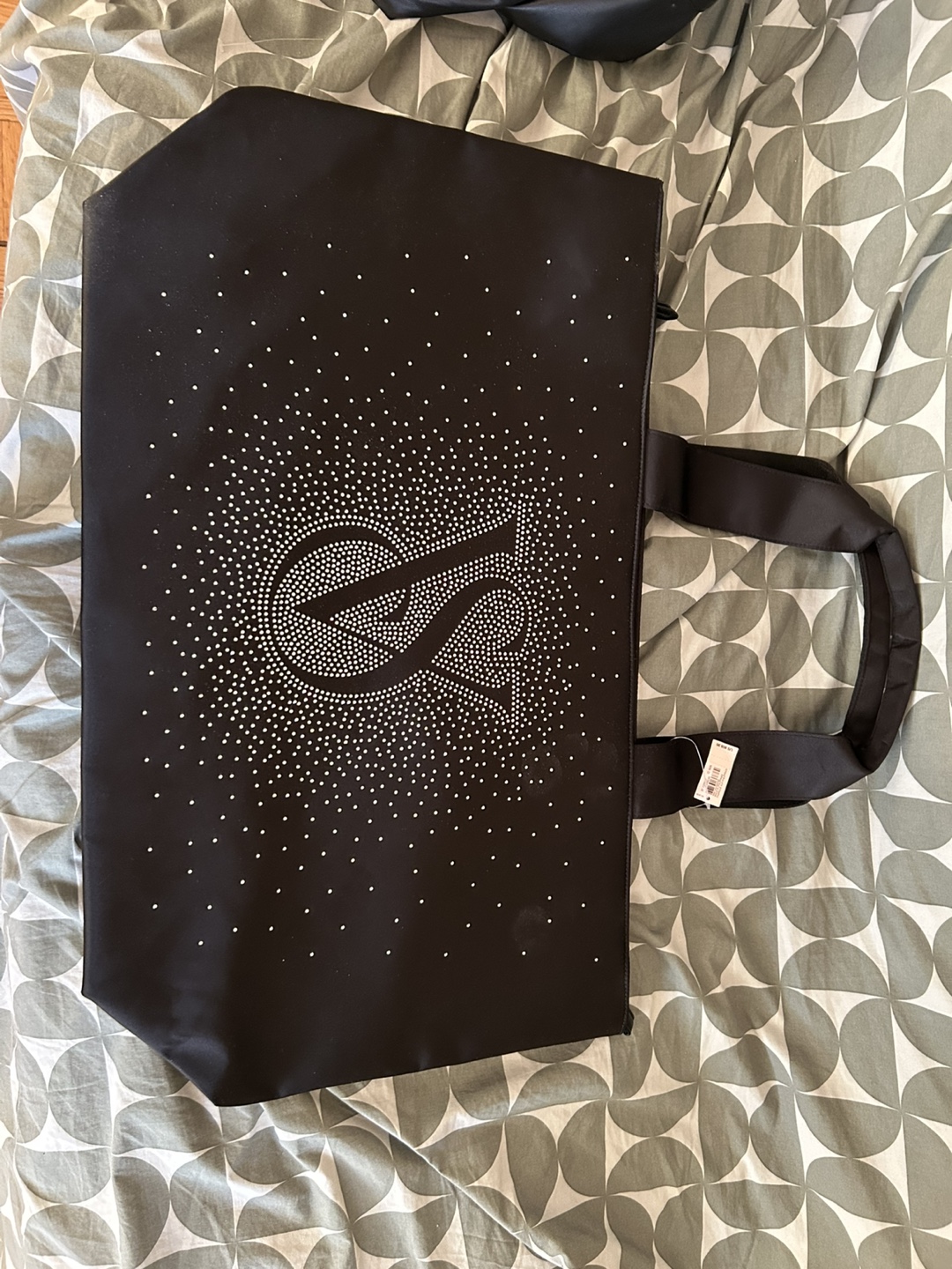 Victoria's Secret Black Tote Bag with Rhinestones