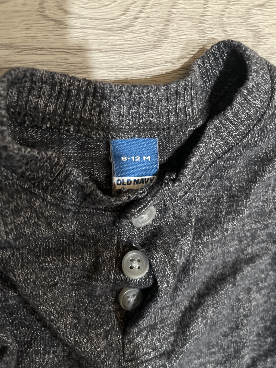 Old Navy baby sleeper, grey, 6-12 months - photo 2