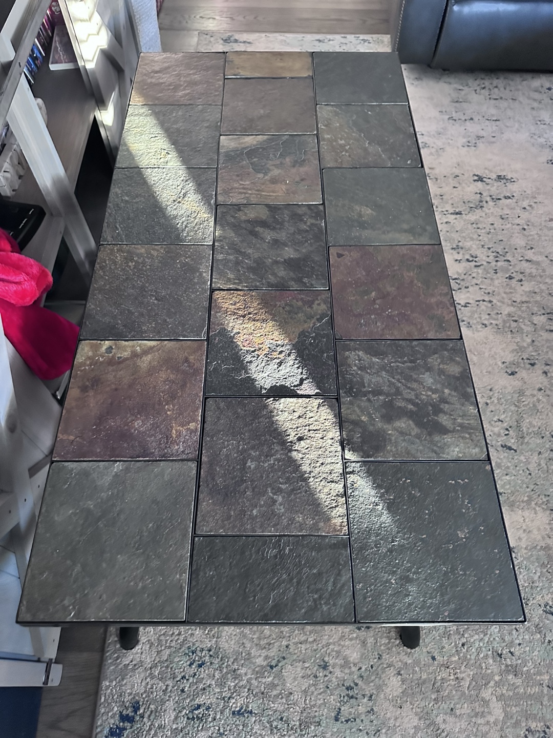 Slate Tile Top Coffee Table