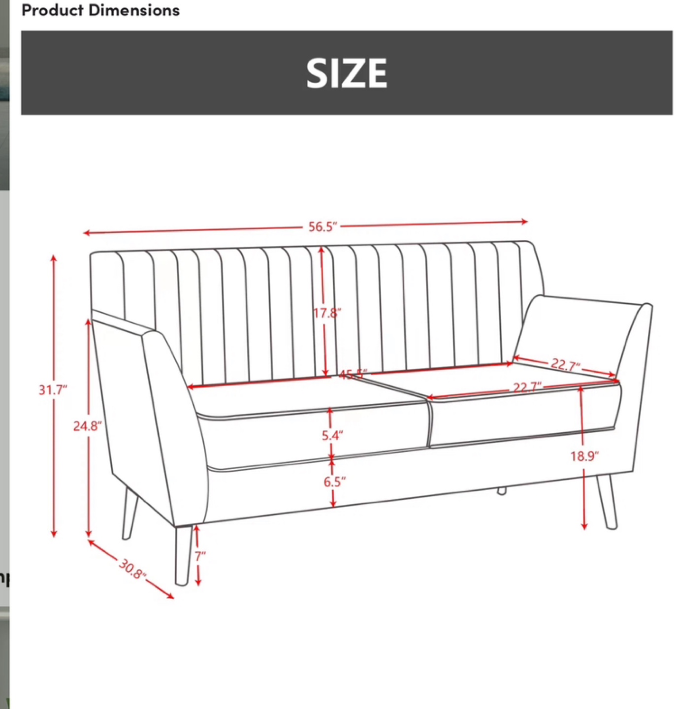 George Oliver Loveseat - photo 3