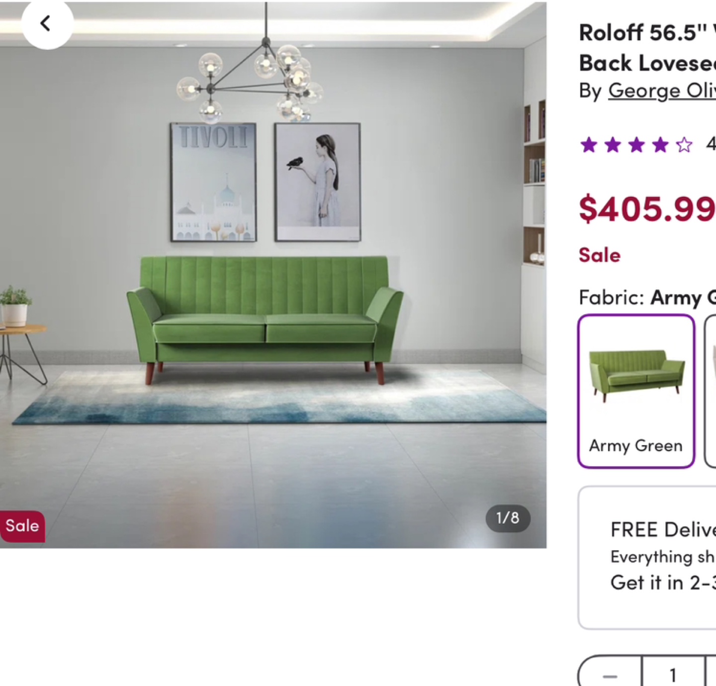 George Oliver Loveseat - photo 2