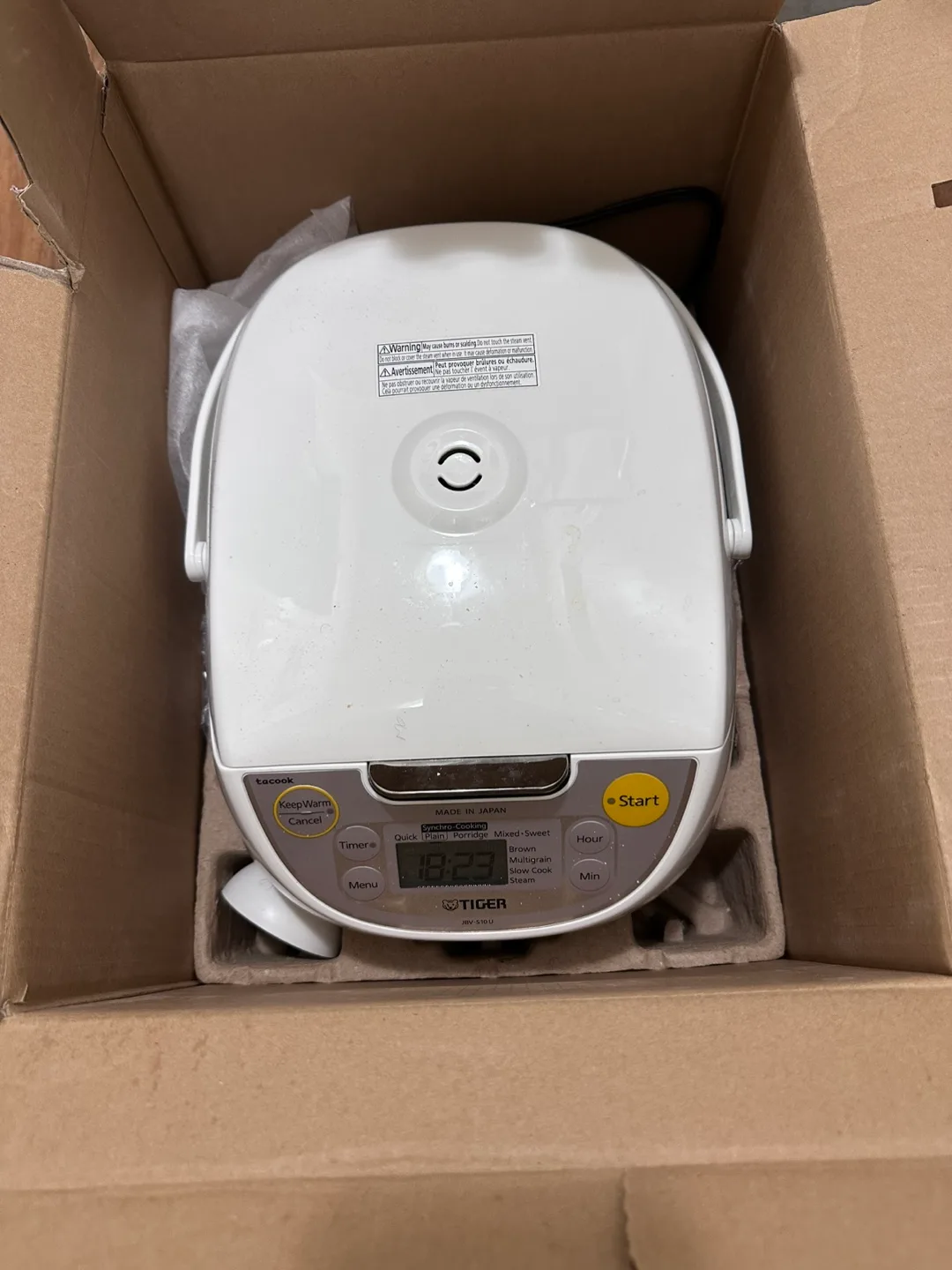 TIGER JBV-S10U Rice Cooker / Warmer image indicator(2)