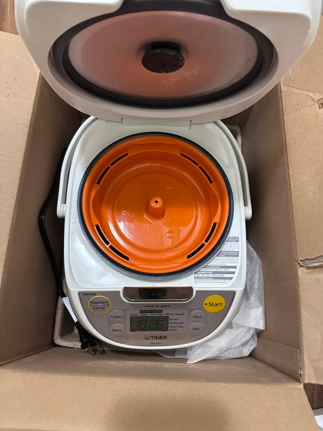 TIGER JBV-S10U Rice Cooker / Warmer image indicator(5)