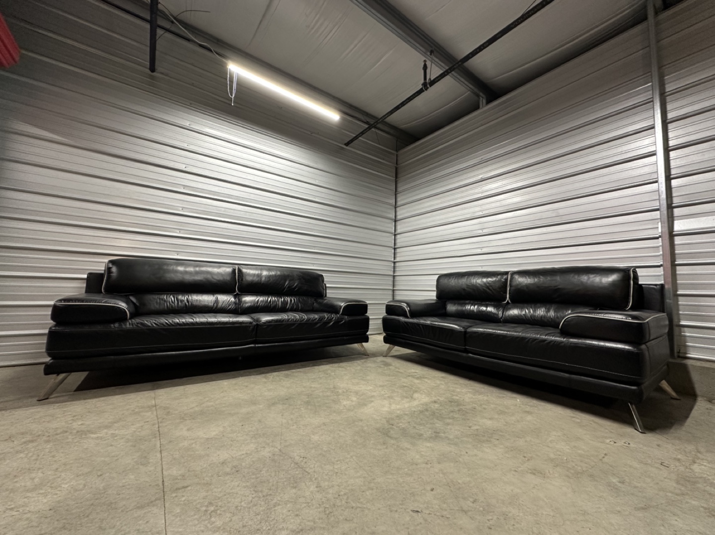 Genuine Leather Couch Set (FREE DELIVERY)