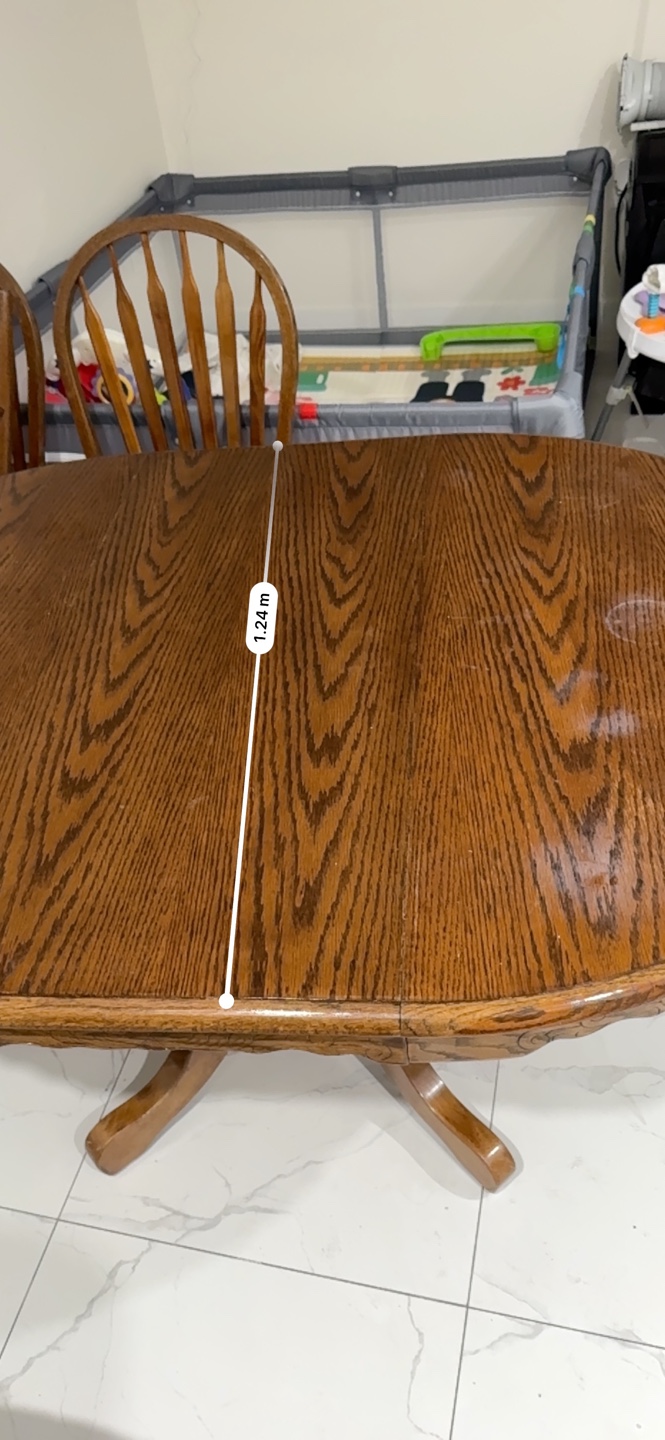 EXPANDABLE Round Wooden Dining Table with 4 Chairs - photo 3