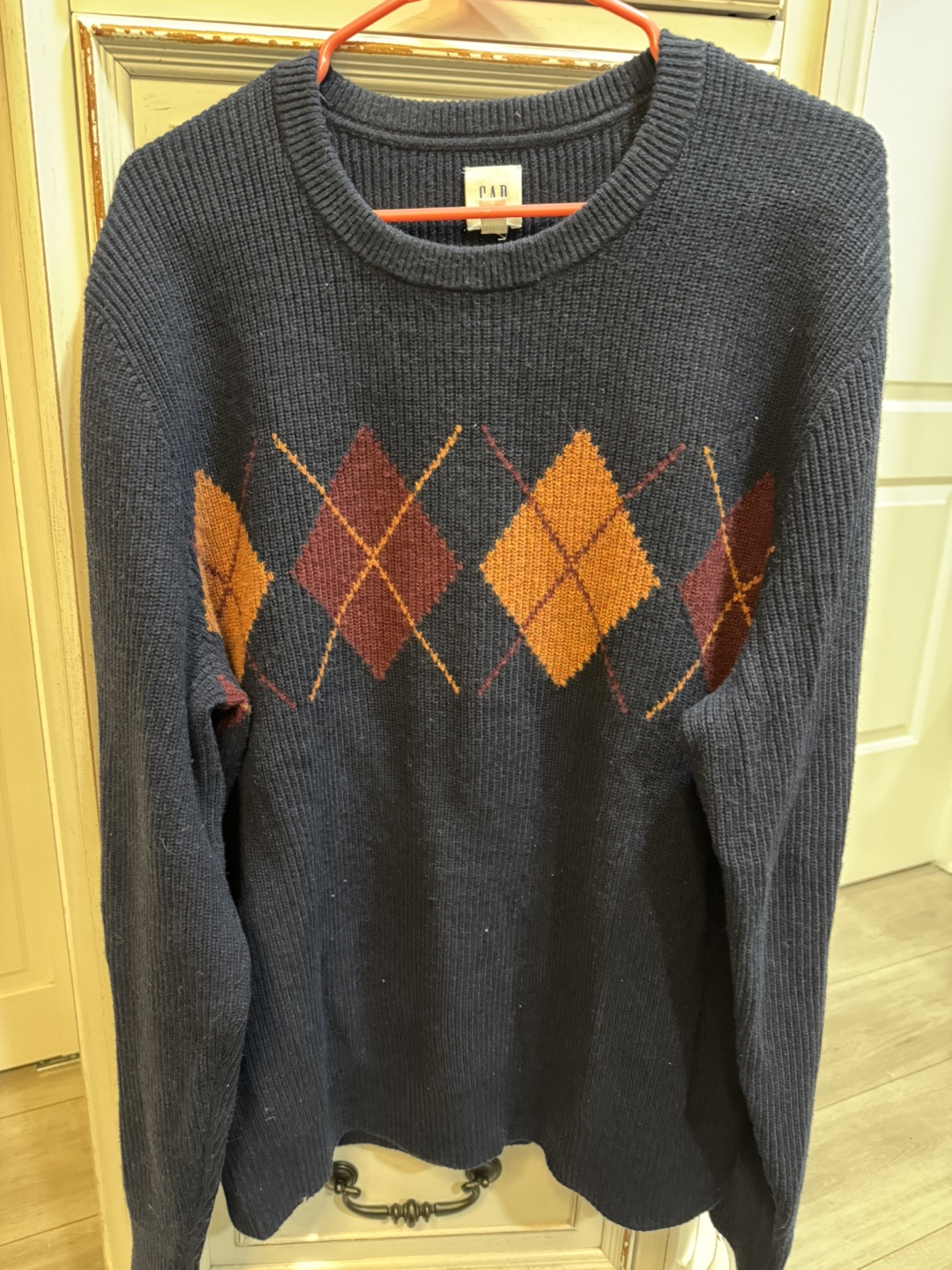 Gap Men's Navy Blue Diamond Pattern Sweater - photo 2