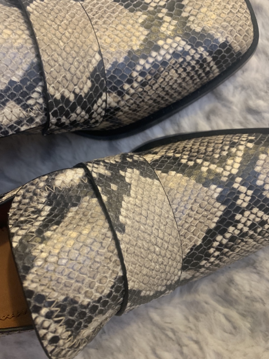 Franco Sarto Snake Print Block Heel Loafers - photo 4