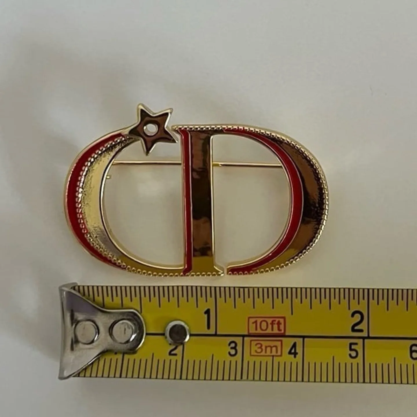Christian Dior CD Logo Unisex Luxury Brooch image indicator(5)