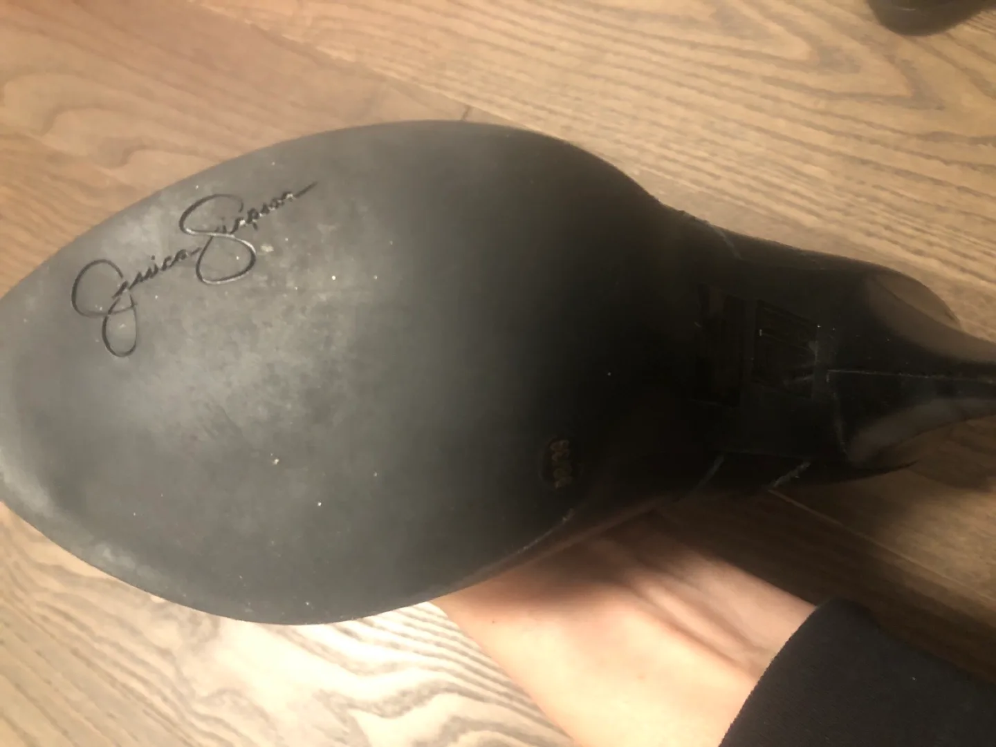 Jessica Simpson Black Peep Toe Booties image indicator(3)