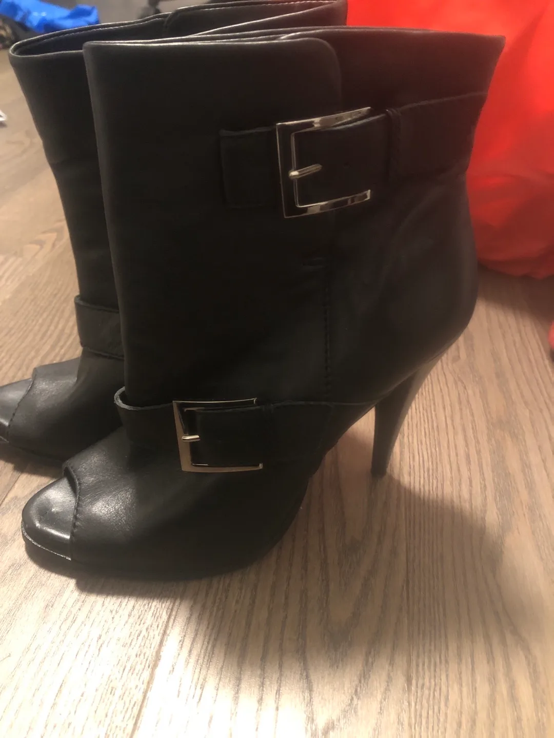 Jessica Simpson Black Peep Toe Booties image indicator(2)