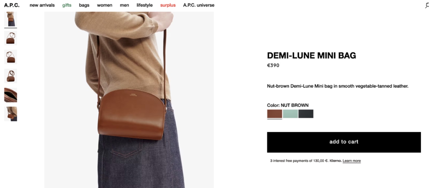 A.P.C. Demi-Lune Mini Bag - photo 5