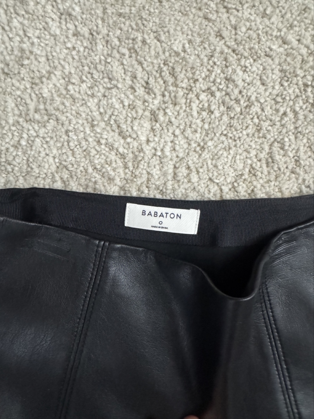 Babaton Black Leather Mini Skirt - photo 2