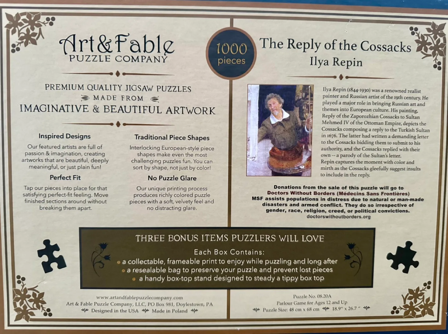 1000 Piece Jigsaw Puzzle - Reply of the Cossacks by Ilya Repin image indicator(3)