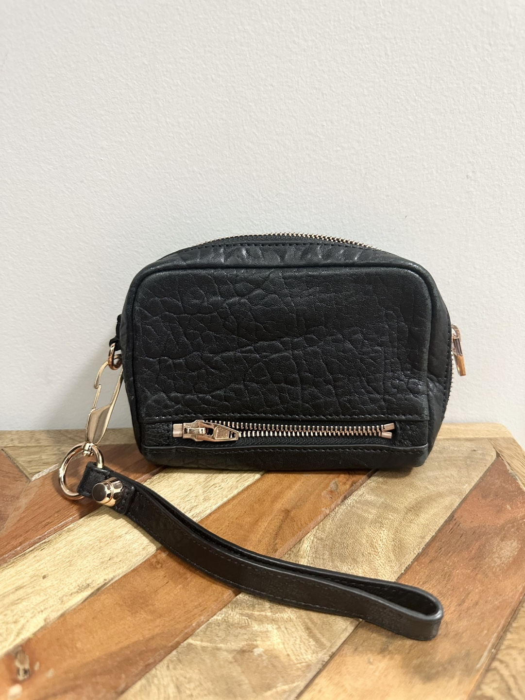 Alexander Wang | Fumo Black Leather Wallet Pouch