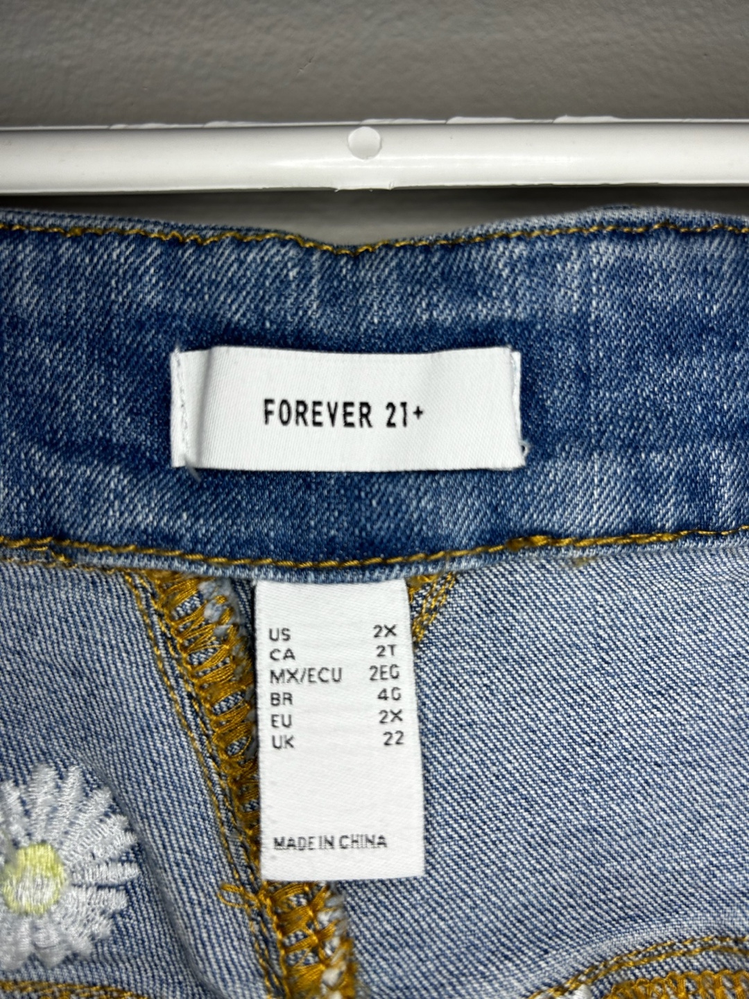Forever 21+ Daisy Embroidered Denim Shorts - photo 3