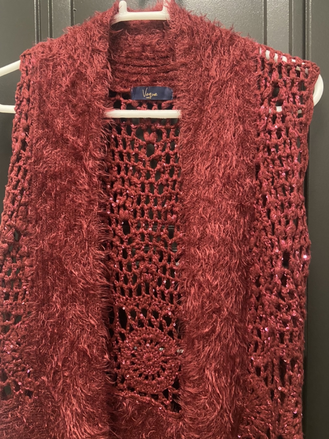 Red crochet vest - photo 3