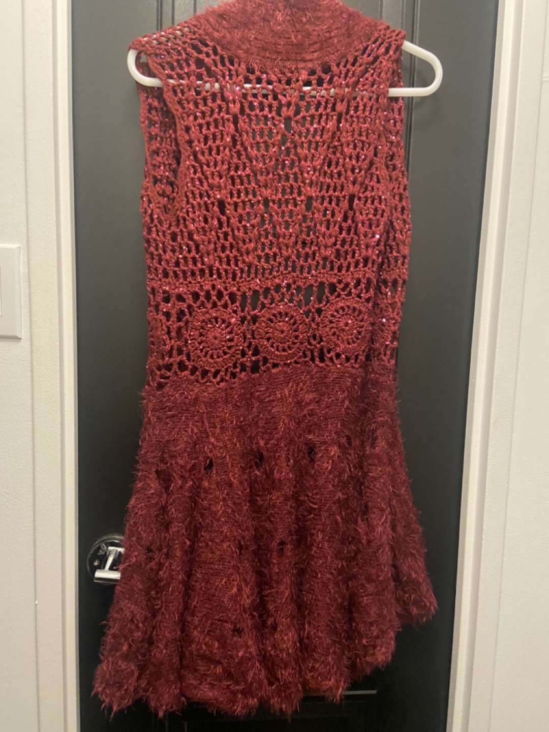 Red crochet vest - photo 4