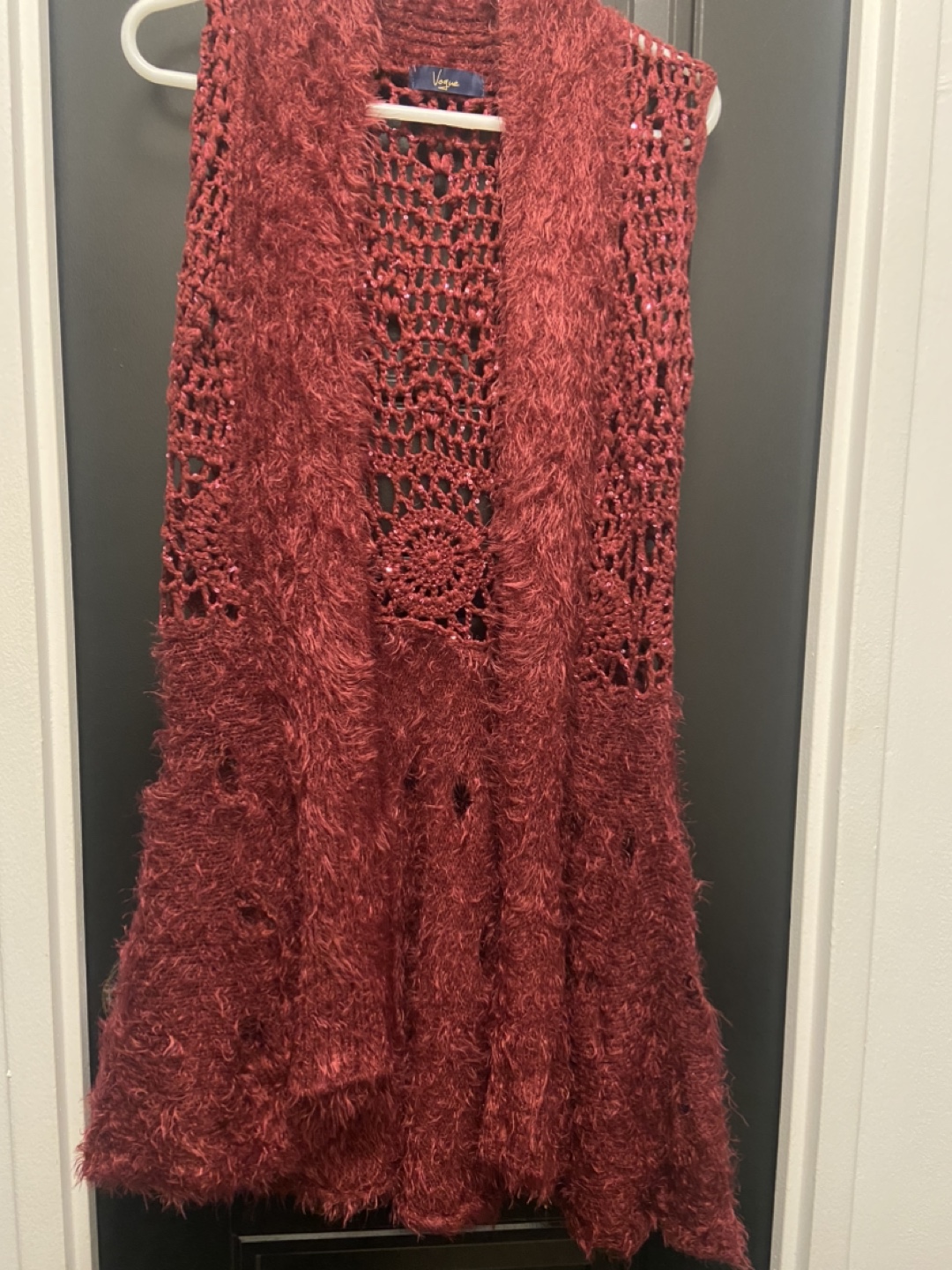 Red crochet vest - photo 2
