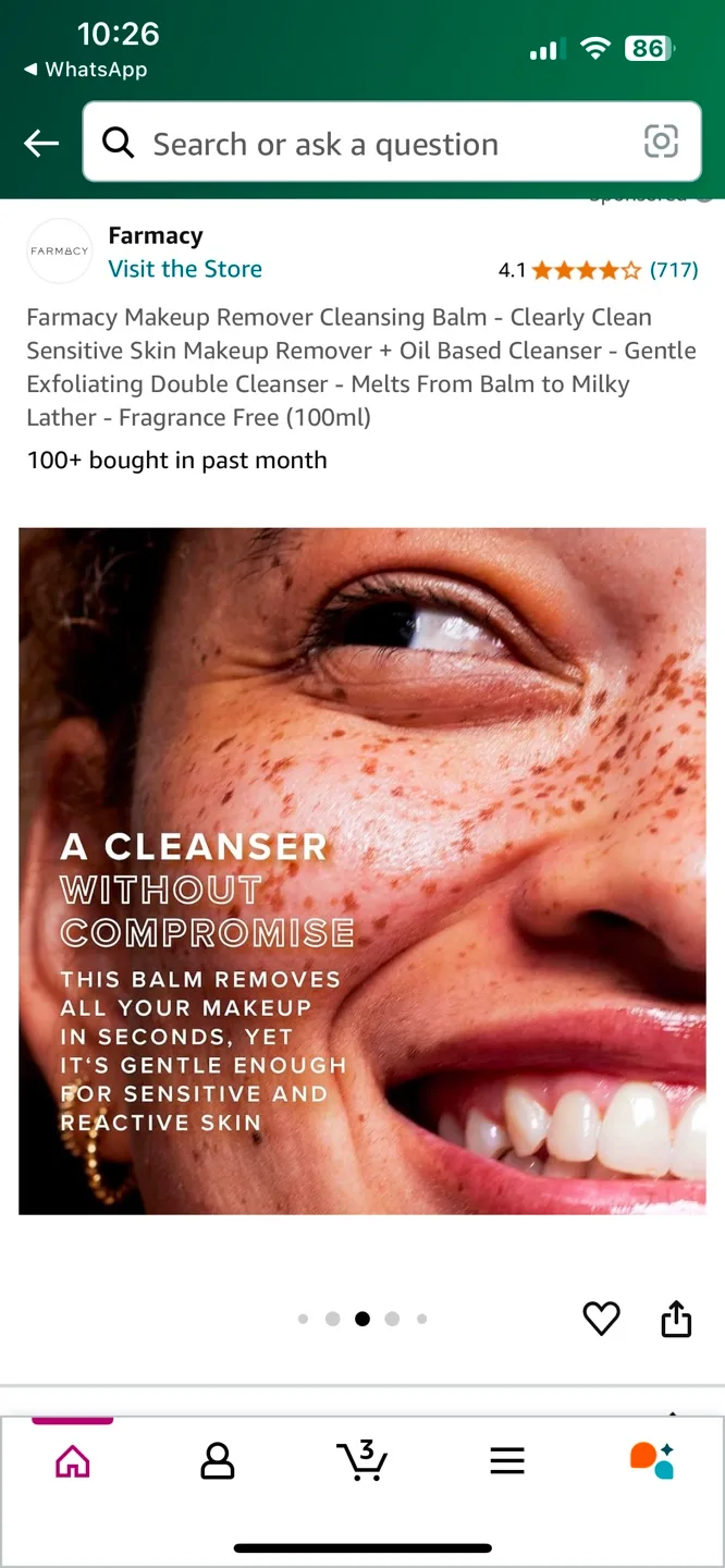 Farmacy Clearly Clean Makeup Meltaway Cleansing Balm image indicator(6)