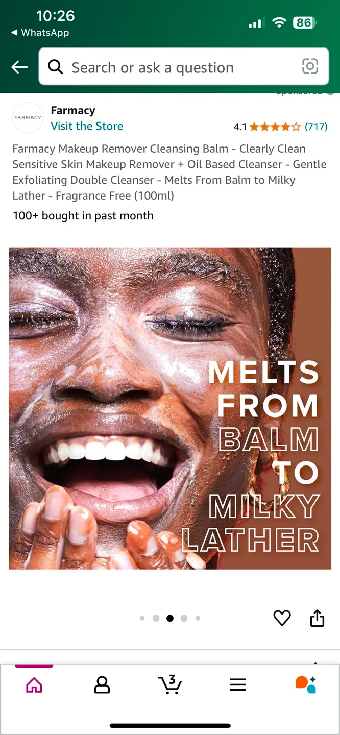 Farmacy Clearly Clean Makeup Meltaway Cleansing Balm image indicator(5)