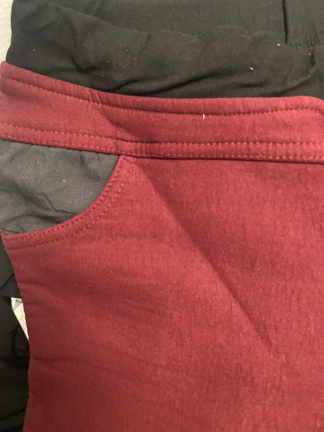 Red/ Maroon Slim Fit Pants - photo 5