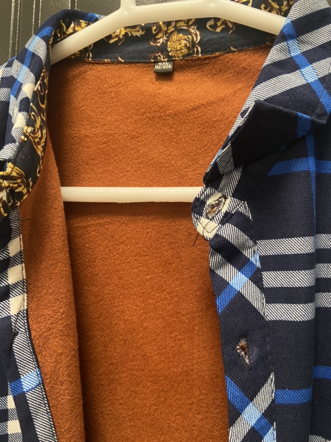 Blue and White Plaid Flannel Shirt - photo 2