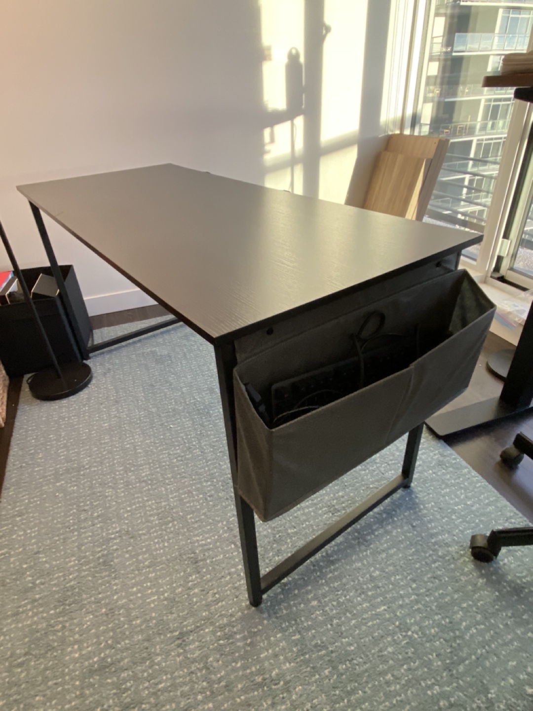 Black Desk with Storage - photo 3