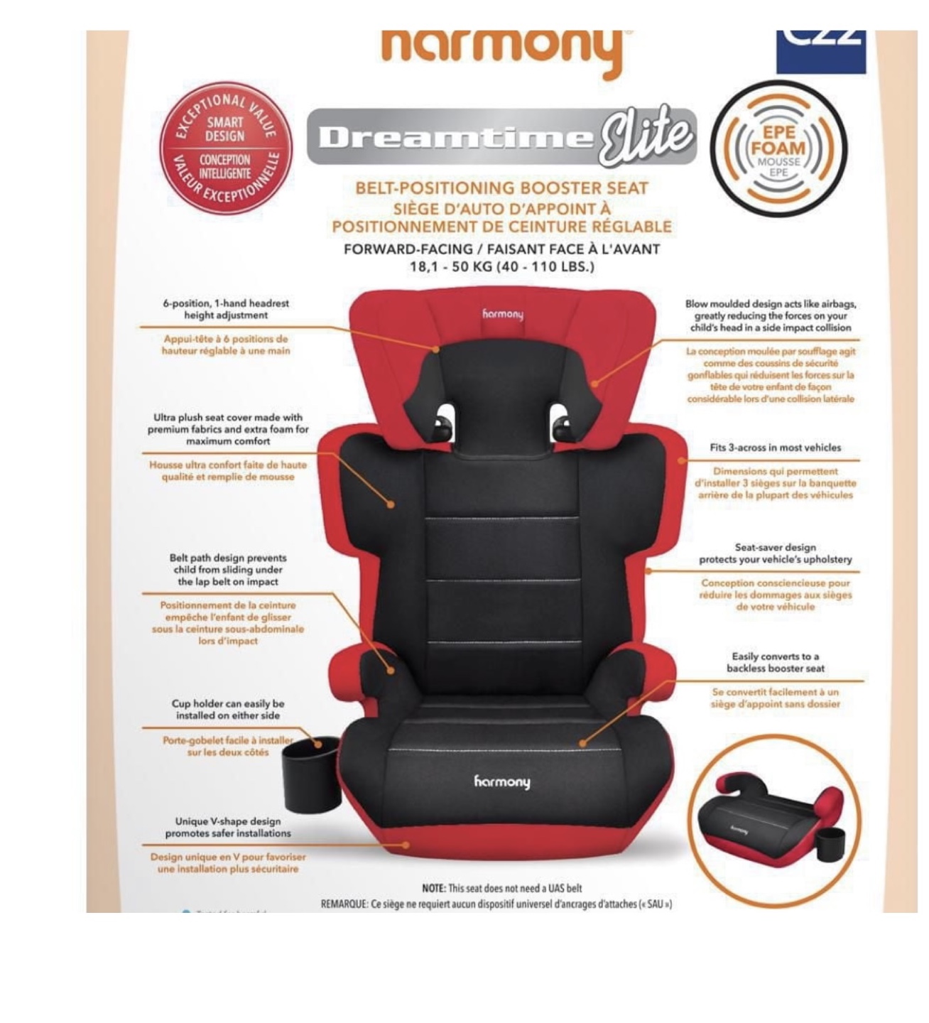 Harmony car booster seat - photo 2