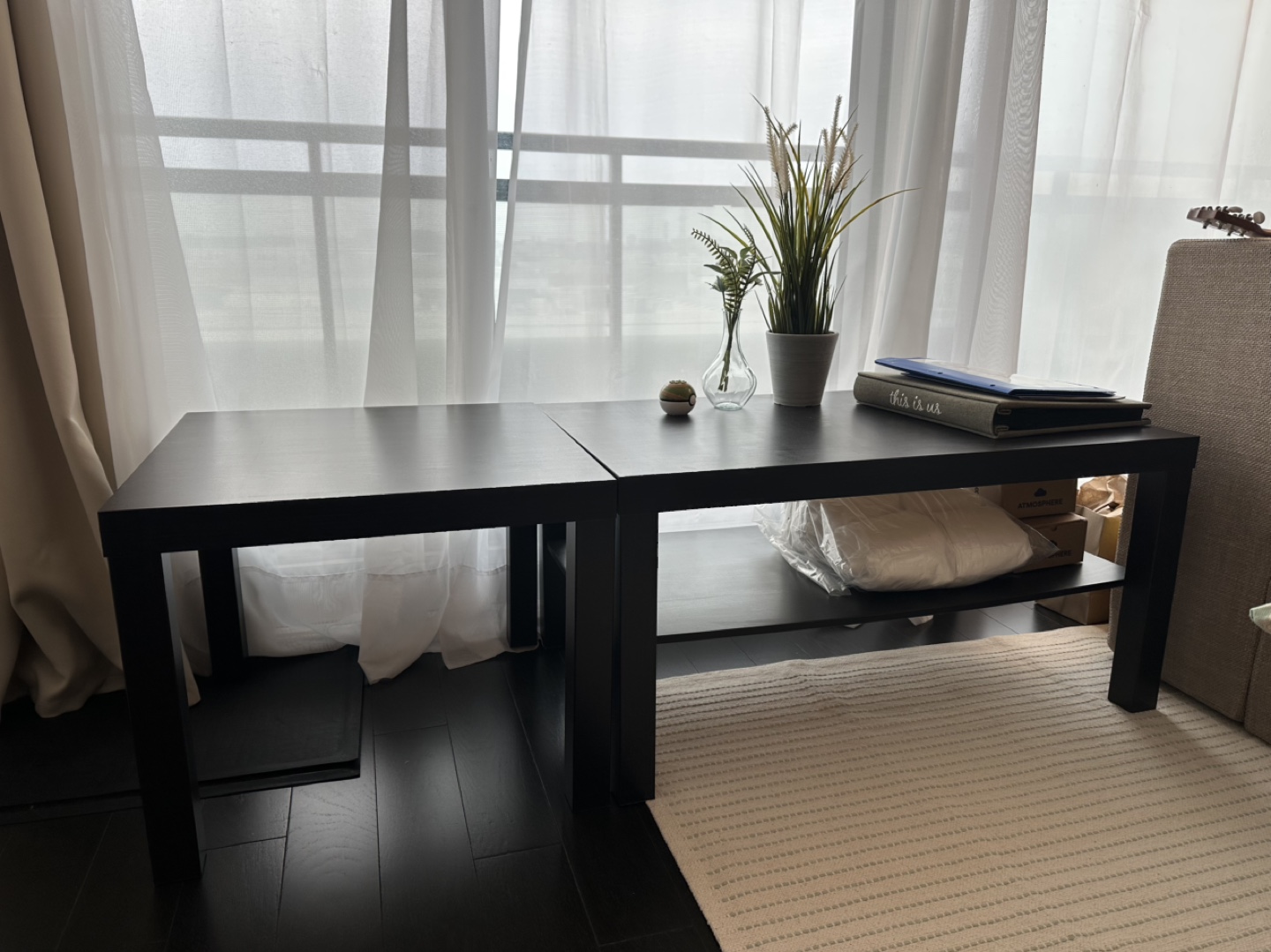 IKEA Lack Coffee Table & 2 Side Tables
