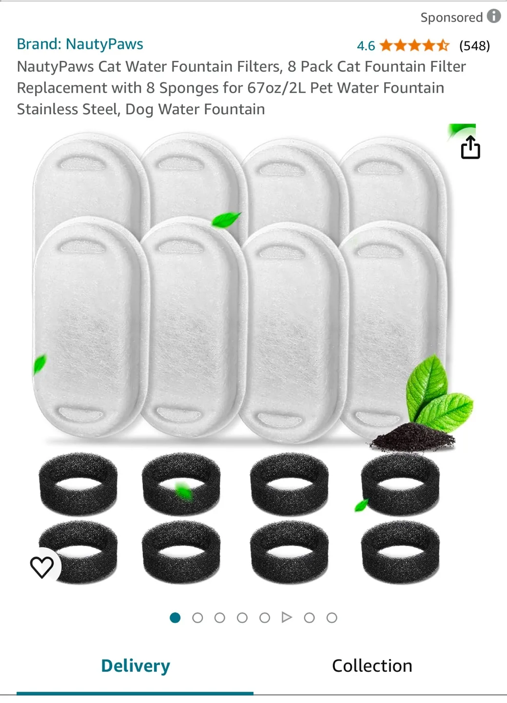 8 Pack Cat Water Fountain Replacement Filters image indicator(3)