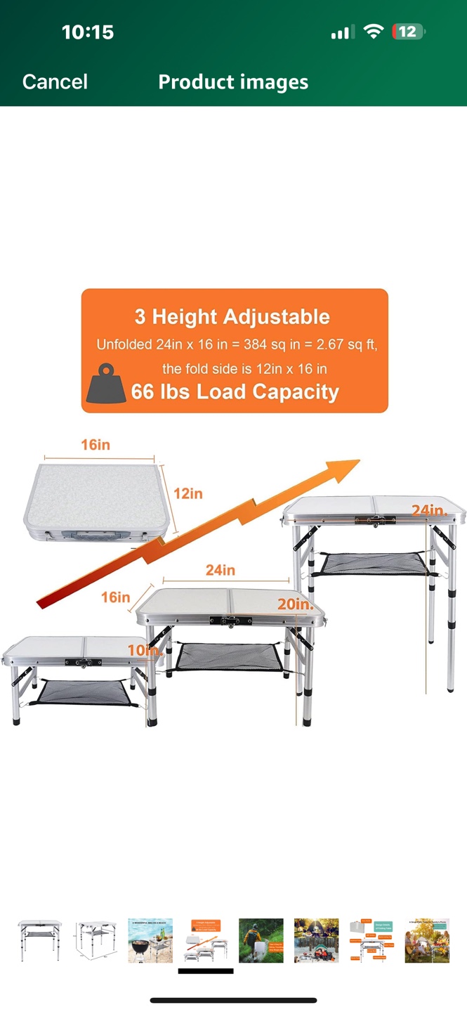 Portable Folding Table - photo 3